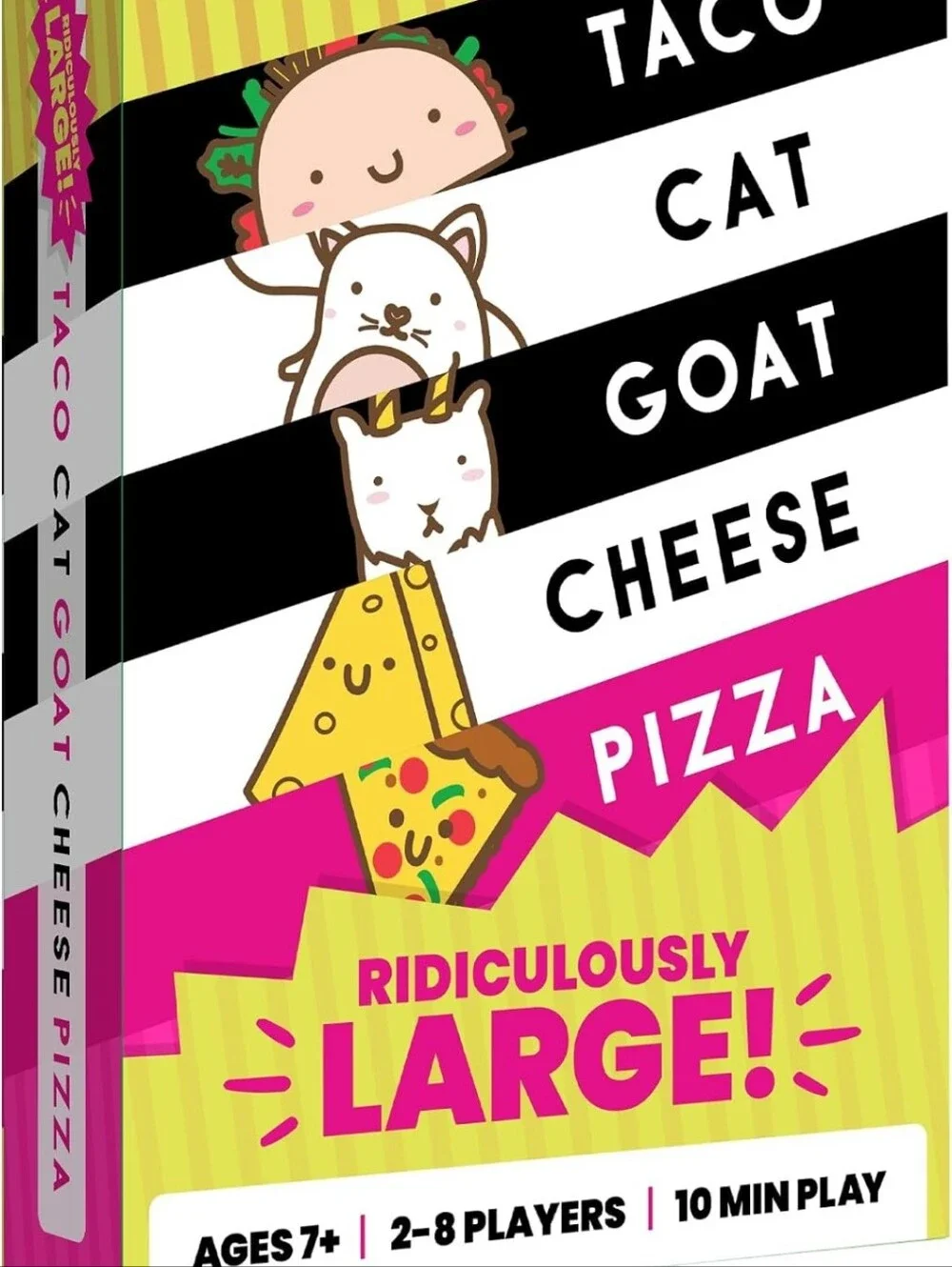 Taco Cat Goat Cheese Pizza Card Game - Pink & Yellow